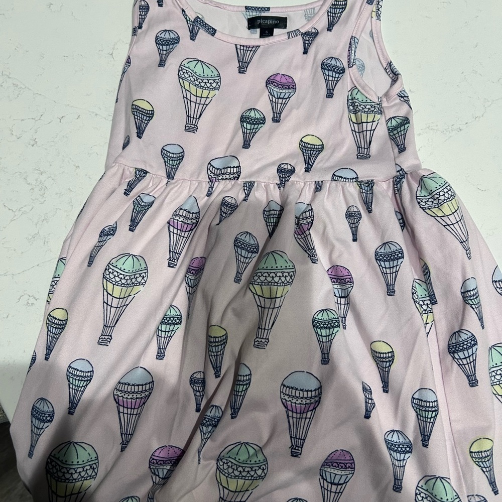 Pink Hot Air Balloon Kids Dress